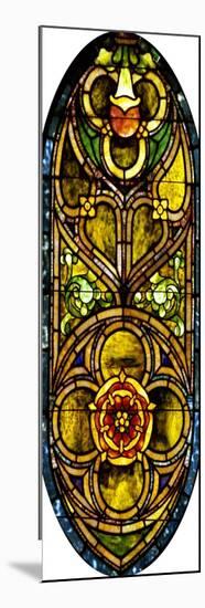 A Leaded Glass Window of Geometric Design-Tiffany Studios-Mounted Giclee Print