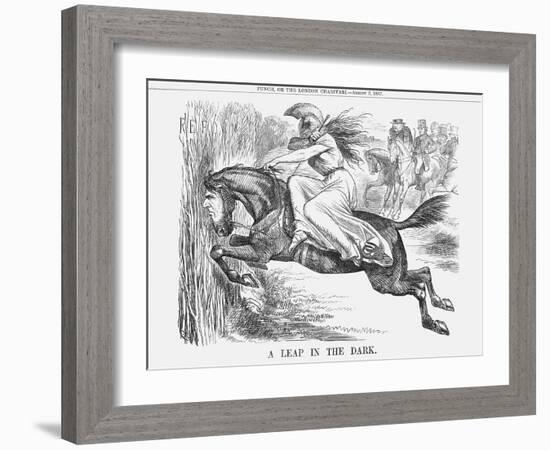 A Leap in the Dark, 1867-John Tenniel-Framed Giclee Print