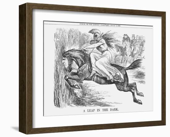 A Leap in the Dark, 1867-John Tenniel-Framed Giclee Print