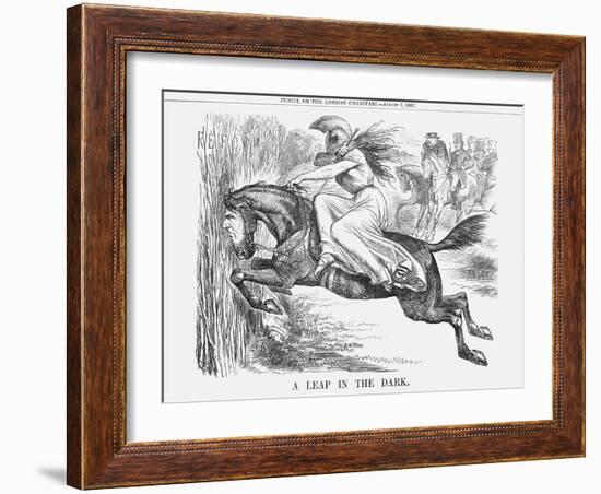 A Leap in the Dark, 1867-John Tenniel-Framed Giclee Print