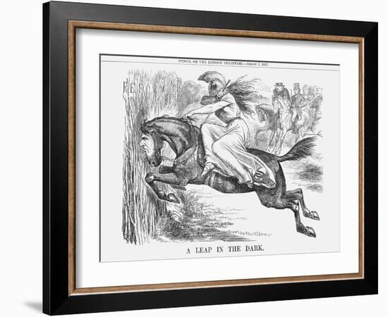 A Leap in the Dark, 1867-John Tenniel-Framed Giclee Print