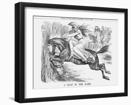 A Leap in the Dark, 1867-John Tenniel-Framed Giclee Print