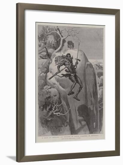 A Leap of Despair, an Episode of Kopje Fighting in Rhodesia-Charles Edwin Fripp-Framed Giclee Print