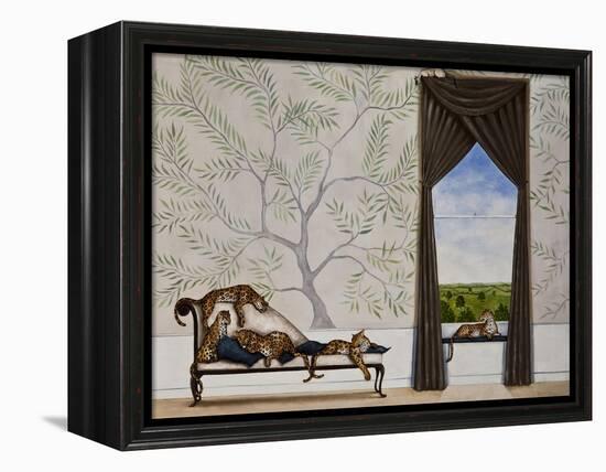 A Leap of Leopards-Rebecca Campbell-Framed Premier Image Canvas