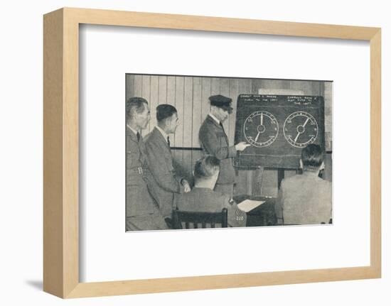 A lecture on instrument flying at the Central Flying School at Upavon, Wiltshire, c1936-Unknown-Framed Photographic Print