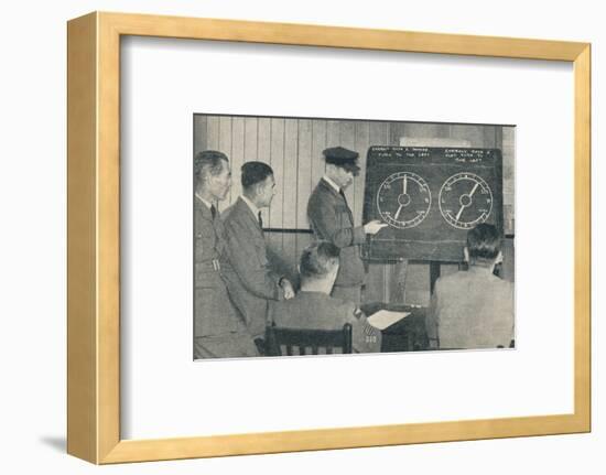 A lecture on instrument flying at the Central Flying School at Upavon, Wiltshire, c1936-Unknown-Framed Photographic Print