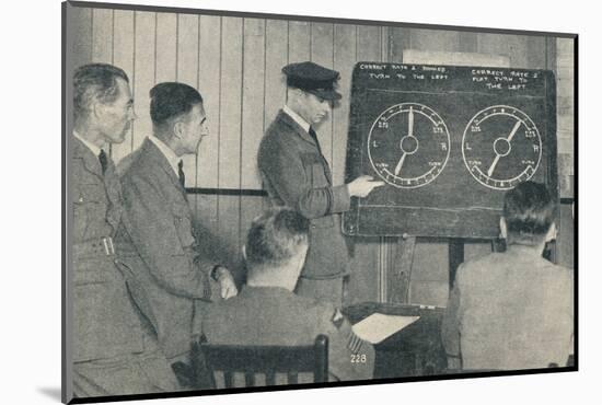 A lecture on instrument flying at the Central Flying School at Upavon, Wiltshire, c1936-Unknown-Mounted Photographic Print