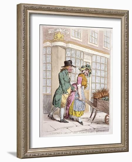 A Leering Man Making Advances to a Girl, New Bond Street, Westminster, London, 1796-James Gillray-Framed Giclee Print