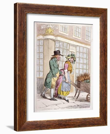 A Leering Man Making Advances to a Girl, New Bond Street, Westminster, London, 1796-James Gillray-Framed Giclee Print