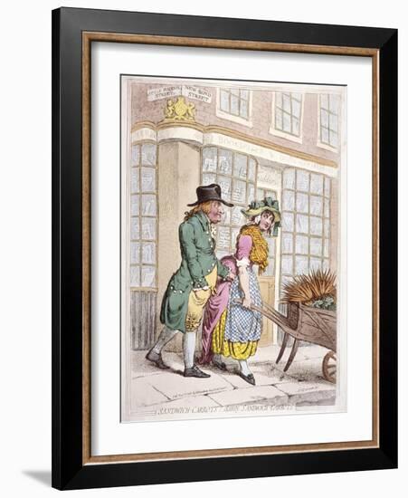 A Leering Man Making Advances to a Girl, New Bond Street, Westminster, London, 1796-James Gillray-Framed Giclee Print