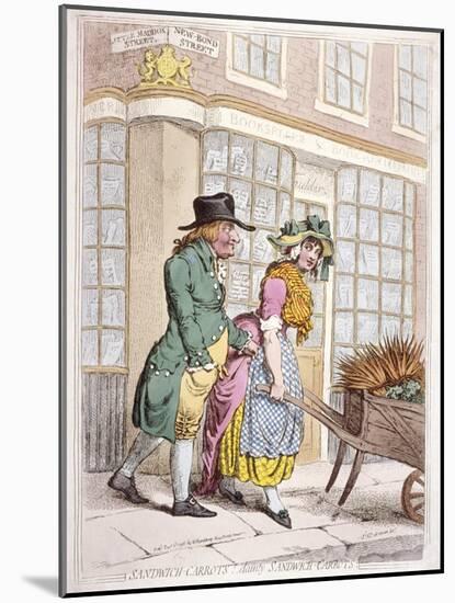 A Leering Man Making Advances to a Girl, New Bond Street, Westminster, London, 1796-James Gillray-Mounted Giclee Print