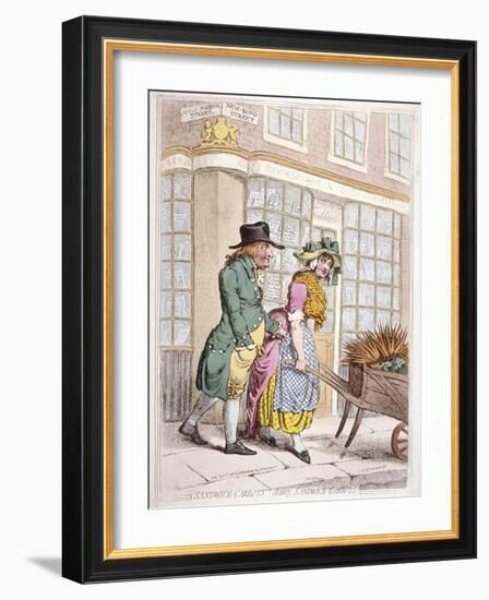 A Leering Man Making Advances to a Girl, New Bond Street, Westminster, London, 1796-James Gillray-Framed Giclee Print