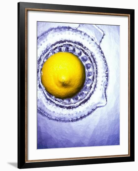 A Lemon Half on a Juicer-Wolfgang Usbeck-Framed Photographic Print