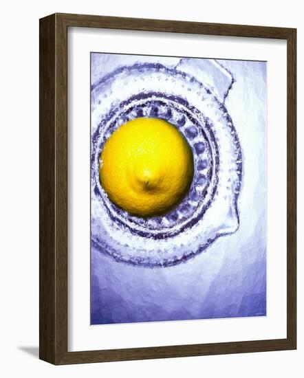 A Lemon Half on a Juicer-Wolfgang Usbeck-Framed Photographic Print