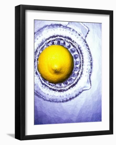 A Lemon Half on a Juicer-Wolfgang Usbeck-Framed Photographic Print