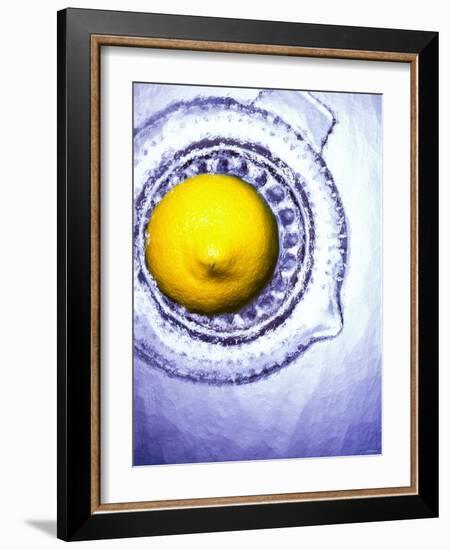 A Lemon Half on a Juicer-Wolfgang Usbeck-Framed Photographic Print