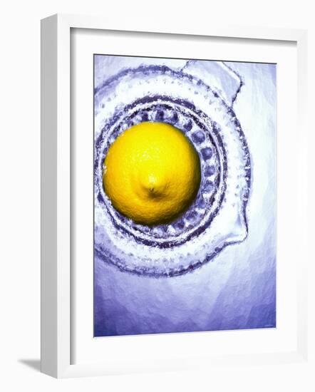 A Lemon Half on a Juicer-Wolfgang Usbeck-Framed Photographic Print