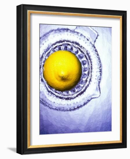 A Lemon Half on a Juicer-Wolfgang Usbeck-Framed Photographic Print