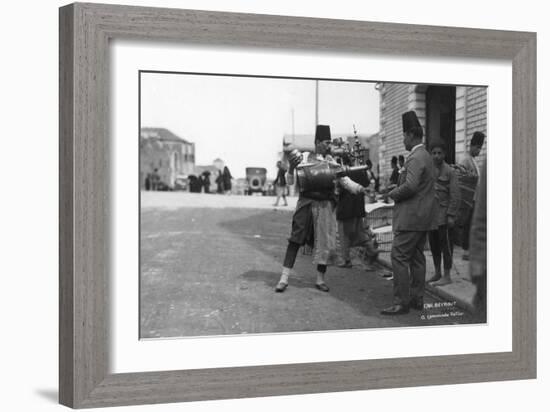 A Lemonade Seller, Beiruit, Lebanon, C1920s-C1930s-null-Framed Giclee Print