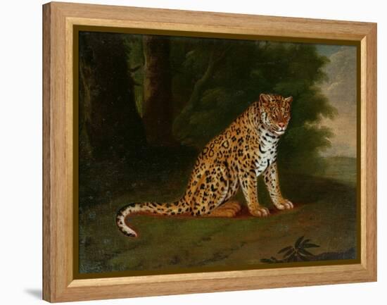 A Leopard in a Landscape-Jacques-Laurent Agasse-Framed Premier Image Canvas