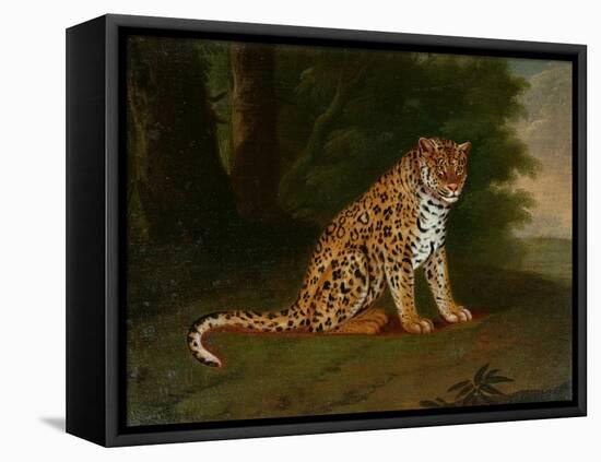 A Leopard in a Landscape-Jacques-Laurent Agasse-Framed Premier Image Canvas