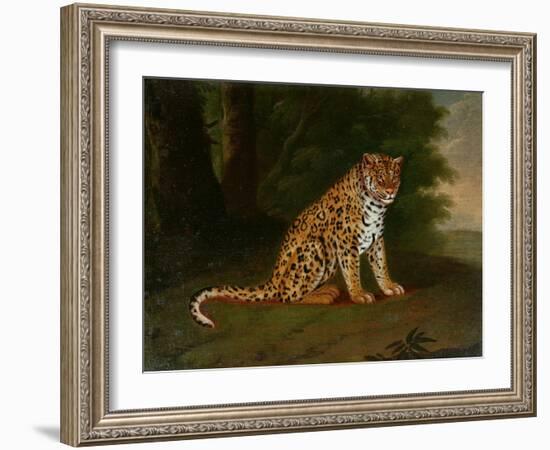 A Leopard in a Landscape-Jacques-Laurent Agasse-Framed Giclee Print