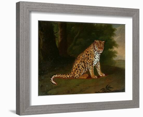 A Leopard in a Landscape-Jacques-Laurent Agasse-Framed Giclee Print