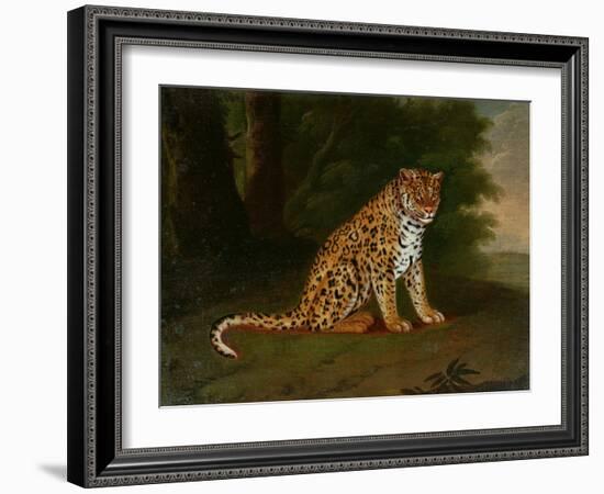 A Leopard in a Landscape-Jacques-Laurent Agasse-Framed Giclee Print