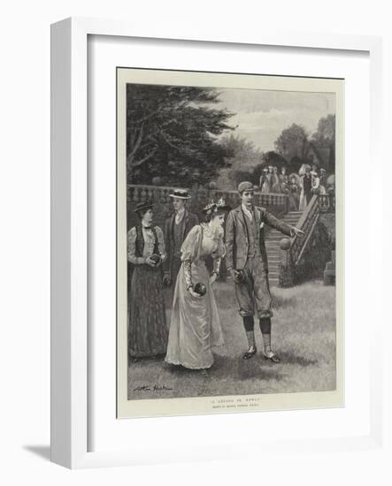 A Lesson in Bowls-Arthur Hopkins-Framed Giclee Print