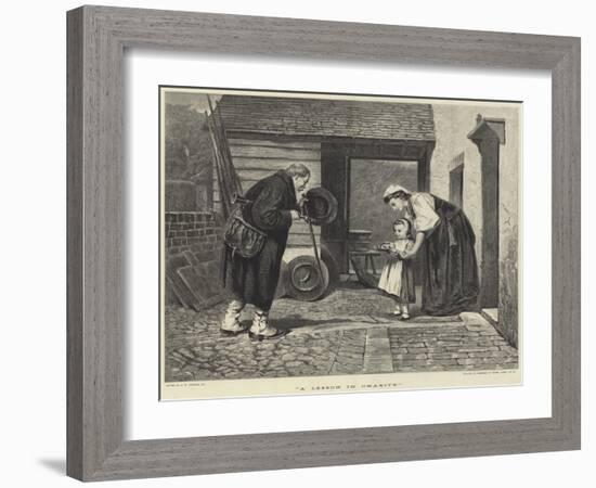 A Lesson in Charity-Philip Hermogenes Calderon-Framed Giclee Print