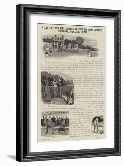 A Letter from Mrs Jowler to Colonel John Jowler, Skinpore, Punjaub, India-Edward Killingworth Johnson-Framed Giclee Print