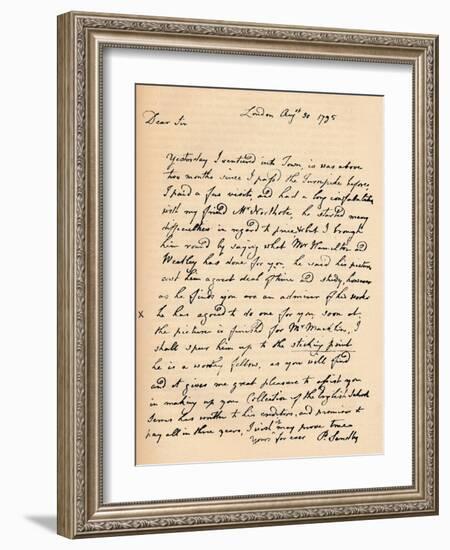 A letter from Paul Sandby, 1795 (1904)-Paul Sandby-Framed Giclee Print