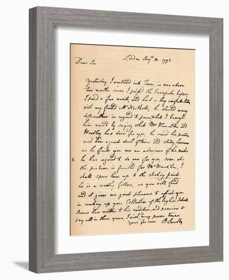 A letter from Paul Sandby, 1795 (1904)-Paul Sandby-Framed Giclee Print