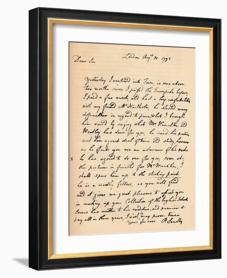 A letter from Paul Sandby, 1795 (1904)-Paul Sandby-Framed Giclee Print