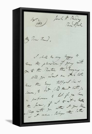 A letter from Sir Thomas Lawrence, 1819 (1904)-Thomas Lawrence-Framed Premier Image Canvas