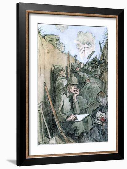 'A Letter from the German Trenches', 1916-Louis Raemaekers-Framed Giclee Print