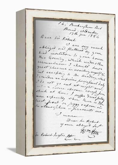 A letter from William Etty, 17 January 1844 (1904)-William Etty-Framed Premier Image Canvas