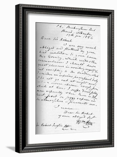 A letter from William Etty, 17 January 1844 (1904)-William Etty-Framed Giclee Print