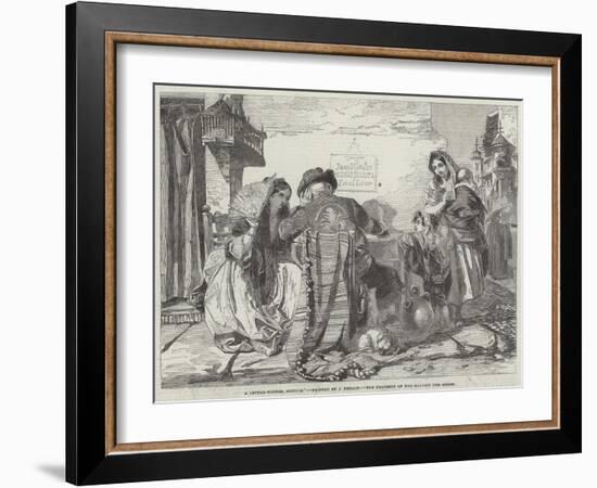 A Letter-Writer, Seville-John Phillip-Framed Giclee Print