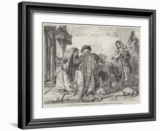 A Letter-Writer, Seville-John Phillip-Framed Giclee Print