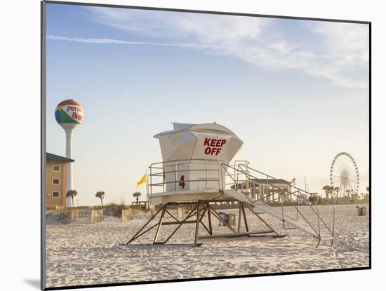 A Lifeguard Station in the Early Morning on Pensacola Beach, Florida.-Colin D Young-Mounted Photographic Print