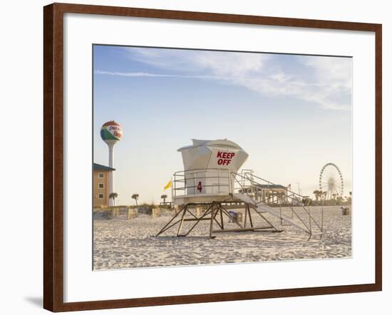 A Lifeguard Station in the Early Morning on Pensacola Beach, Florida.-Colin D Young-Framed Photographic Print