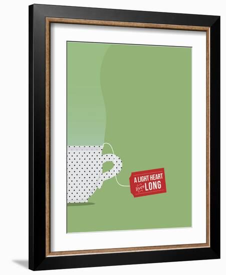 A Light Heart Lives Long-null-Framed Art Print