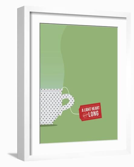 A Light Heart Lives Long-null-Framed Art Print