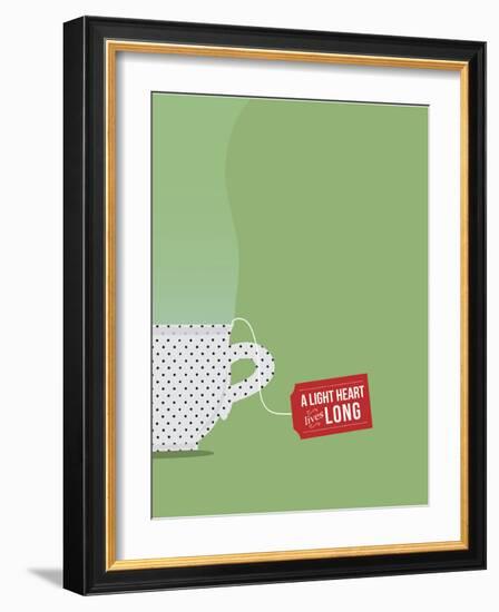 A Light Heart Lives Long-null-Framed Art Print