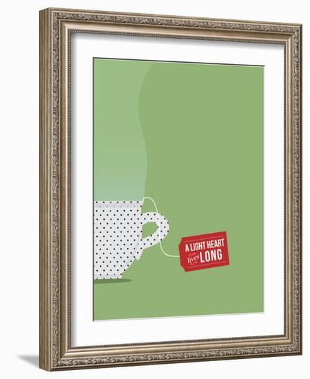 A Light Heart Lives Long-null-Framed Premium Giclee Print