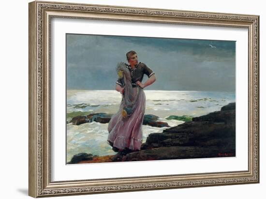 A Light on the Sea, 1897-Winslow Homer-Framed Giclee Print