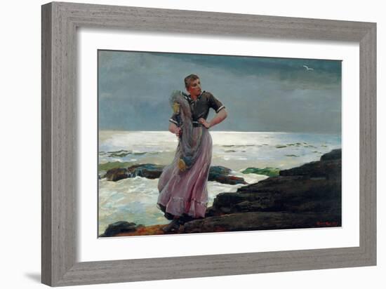 A Light on the Sea, 1897-Winslow Homer-Framed Giclee Print