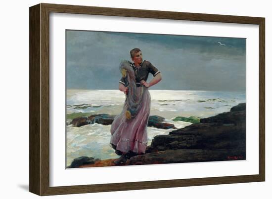 A Light on the Sea, 1897-Winslow Homer-Framed Giclee Print