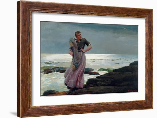 A Light on the Sea, 1897-Winslow Homer-Framed Giclee Print